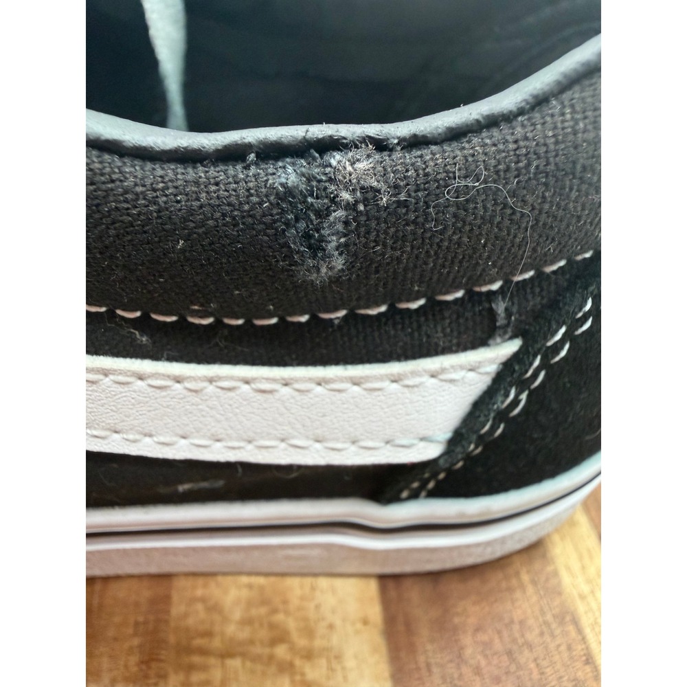 Vans Ward Low Top Sneakers Women's Size 7 1/2 Black White Suede Canvas 0609 - Picture 2 of 9